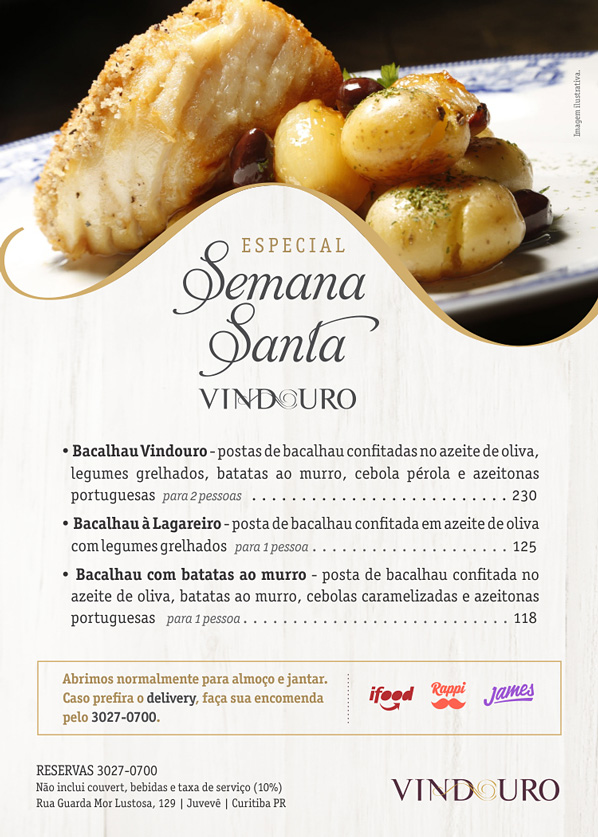 Especial Semana Santa - Restaurante Vindouro Curitiba